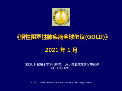 慢性阻塞性肺疾病全球倡议PPT课件