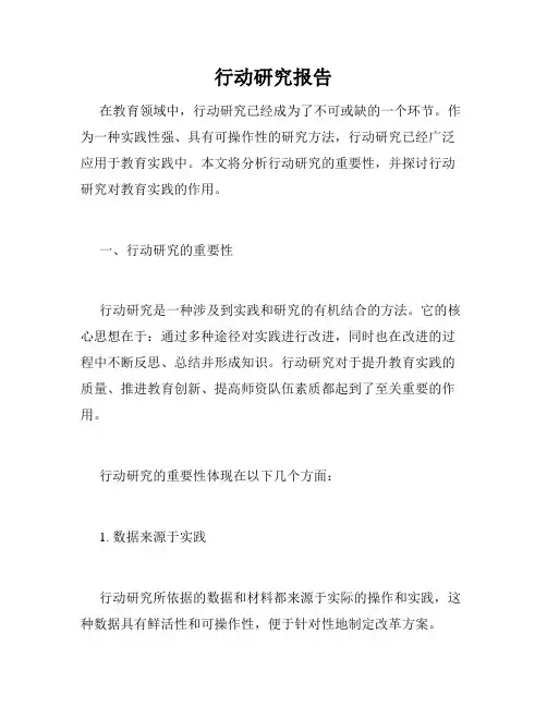 行动研究报告