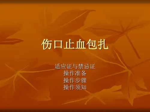伤口止血包扎课件