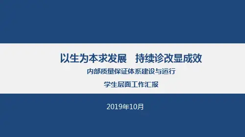 学生层面诊改汇报PPT