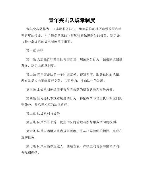 青年突击队规章制度