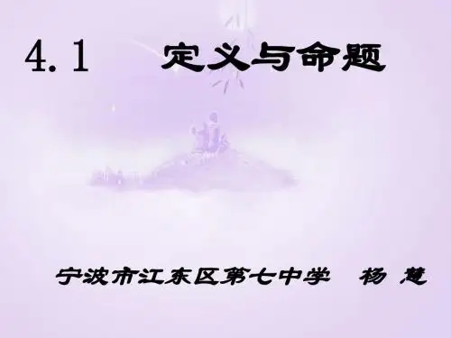 定义与命题ppt2 浙教版