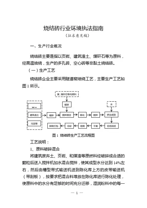 烧结砖行业环境执法指南