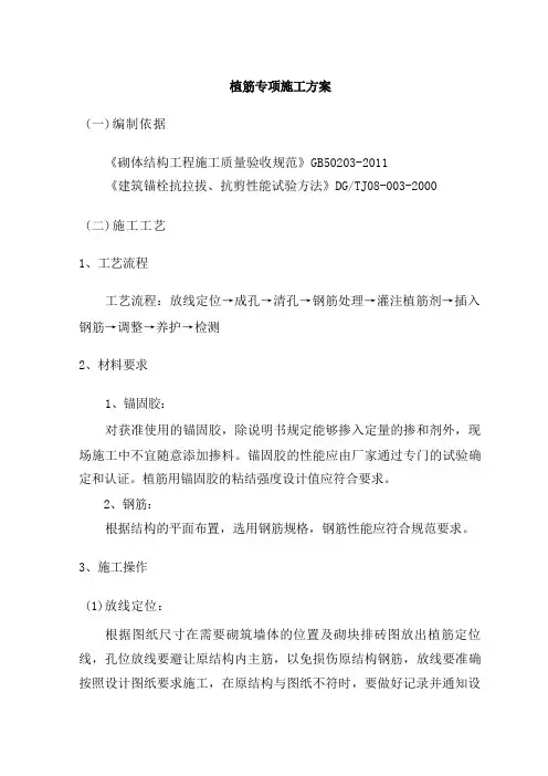 植筋专项施工方案