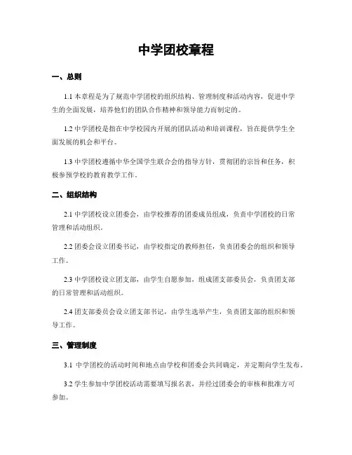 中学团校章程