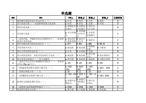 集控岗位初级试题