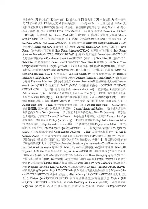 模拟飞行X操作指南