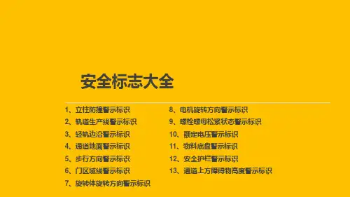 安全标志大全