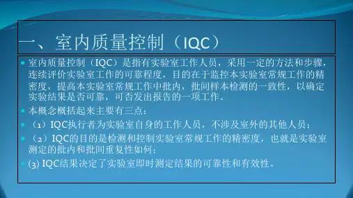 刘逊对检验科室内质控图分析幻灯检验科1PPT幻灯片