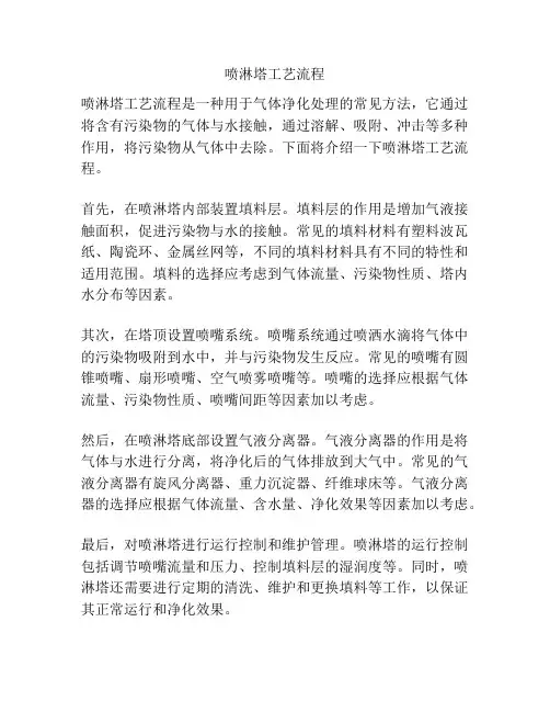 喷淋塔工艺流程