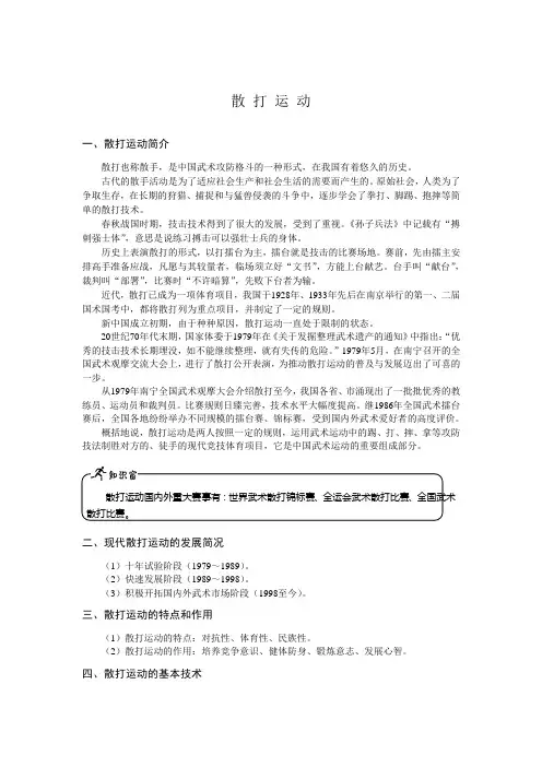 散打技法