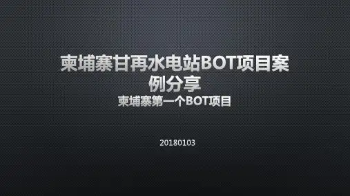 柬埔寨甘再水电站BOT项目材料梳理(推荐完整)