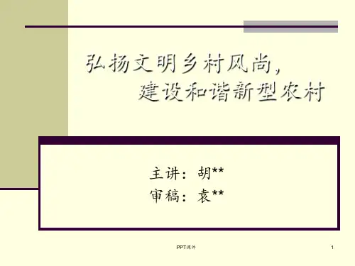 弘扬文明乡村风尚  ppt课件