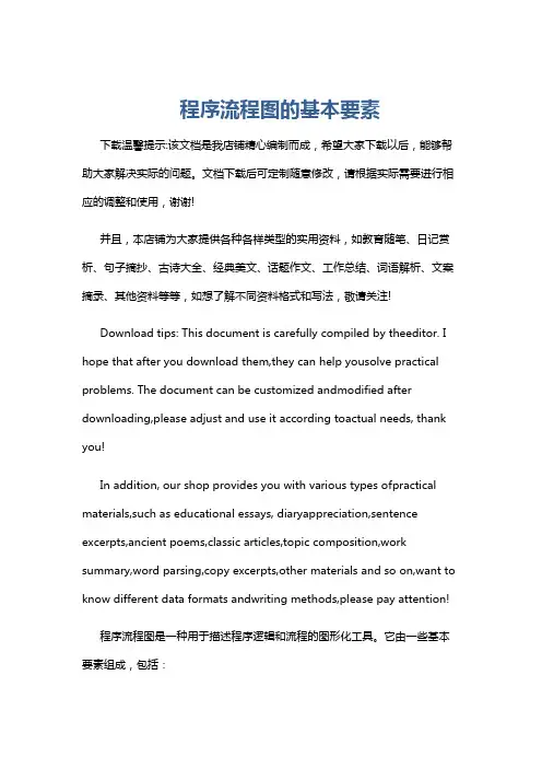程序流程图的基本要素