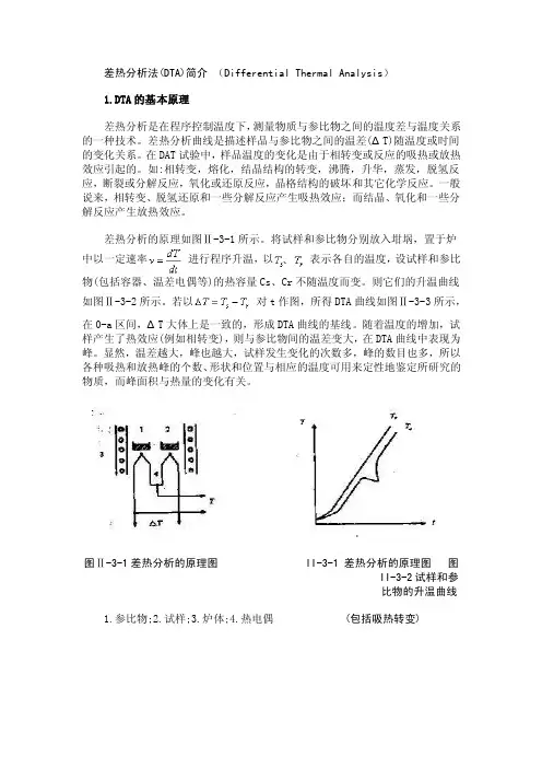 差热分析法（dta）简介（differentialthermalanalysis）