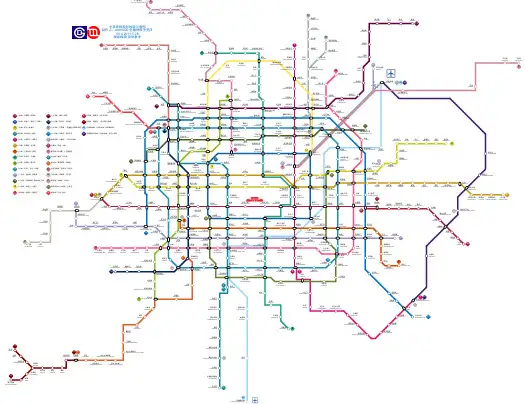 北京地铁2020年规划图