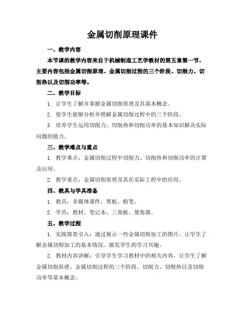 金属切削原理课件