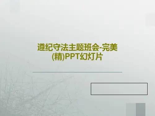 遵纪守法主题班会-完美(精)PPT幻灯片共29页文档