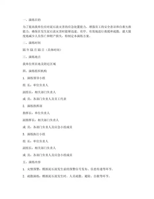 防泥石流应急演练方案