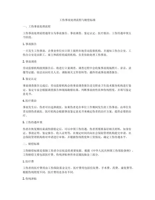 工伤事故处理流程与赔偿标准
