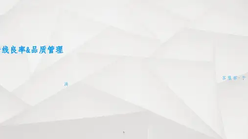 产线良率提升方案