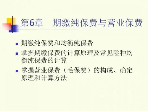 第6章 期缴纯保费与毛保费12