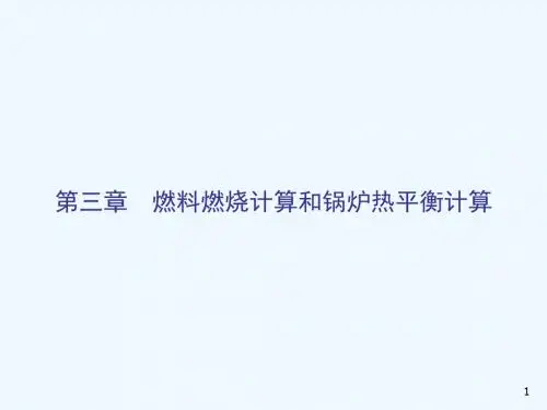电厂锅炉原理ppt第3章燃料燃烧计算和锅炉热平衡计算