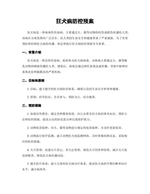 狂犬病防控预案