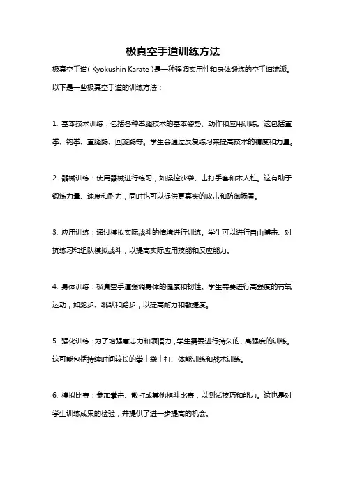 极真空手道训练方法