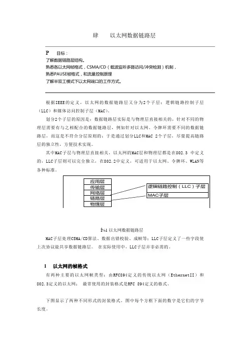 第四章 以太网数据链路层