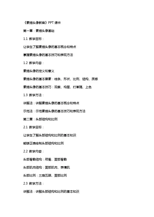 《素描头像教案》课件