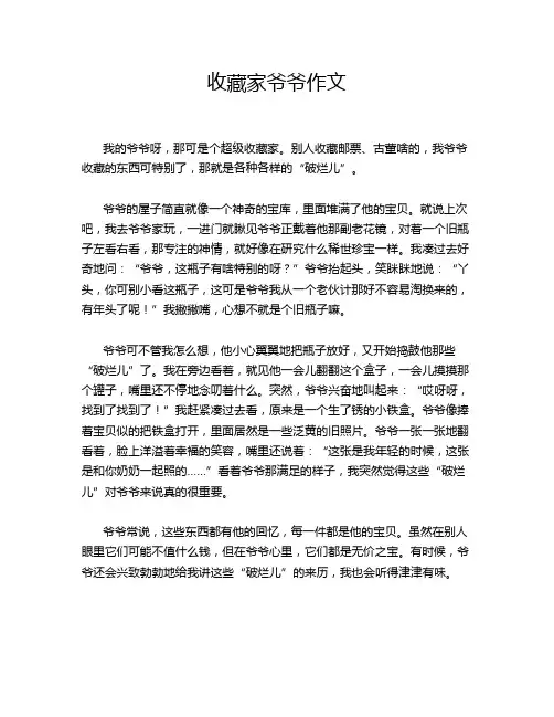 收藏家爷爷作文