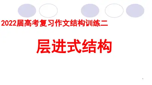 高考复习作文结构训练二——层进式结构课件(32张PPT)