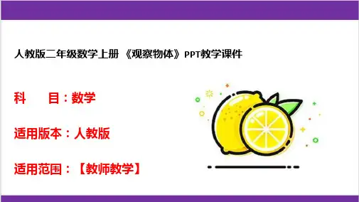 人教版二年级数学上册 《观察物体》PPT教学课件 