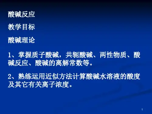 酸碱反应-普通化学无机化学