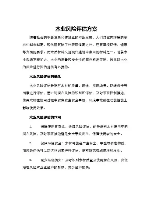 木业风险评估方案