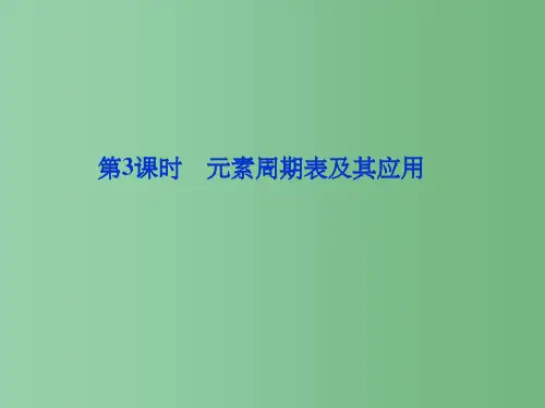 高一化学 专题1第一单元第3课时 元素周期表及其应用  苏教版必修2
