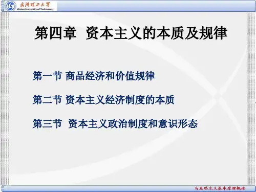 马克思主义基本原理概论 第四章：资本主义的本质及其规律