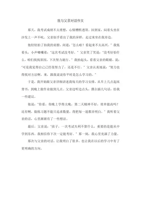 我与父亲对话作文
