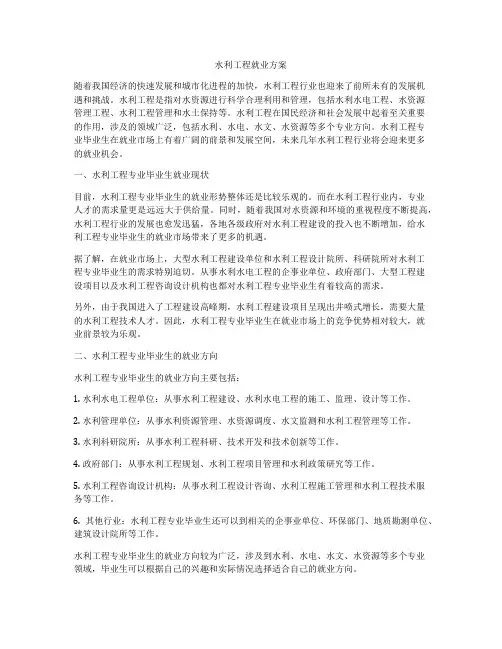 水利工程就业方案