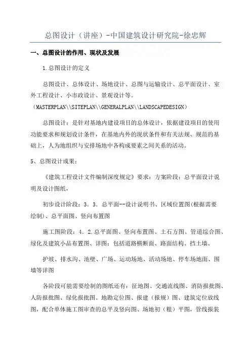 总图设计(讲座)-中国建筑设计研究院-徐忠辉