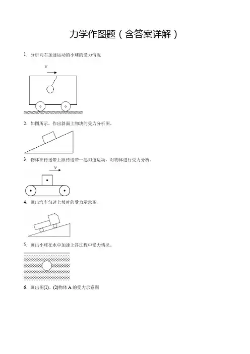 八年级物理下册力学作图题(含答案详解)