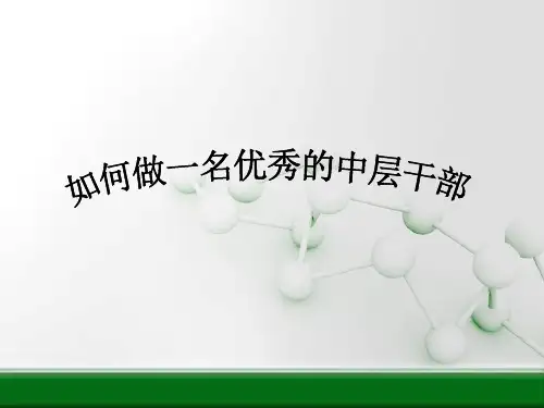 中层管理人员培训课程
