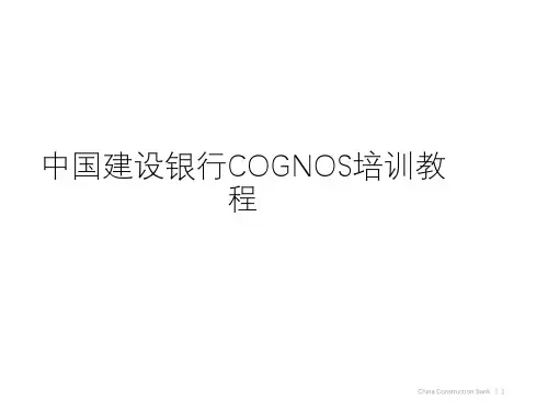 中国建设银行Cognos报表、分析、查询培训教程-经典收藏