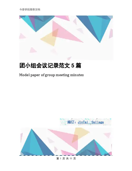 团小组会议记录范文5篇