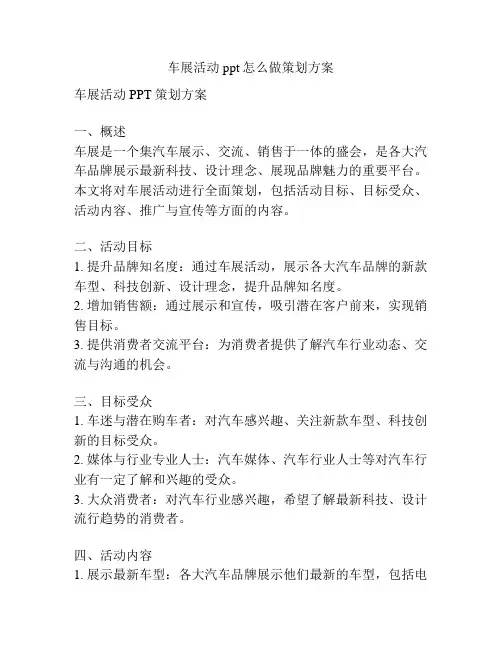 车展活动ppt怎么做策划方案