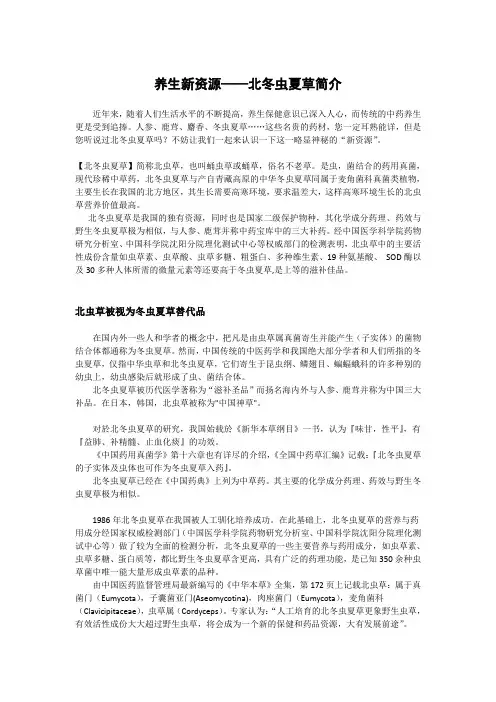 北冬虫夏草简介