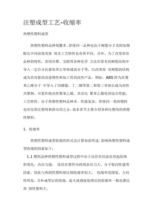注塑成型工艺-收缩率