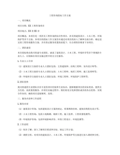 工程咨询投标工作方案