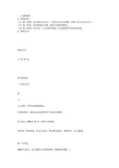 第8课   东欧剧变,苏联解体
